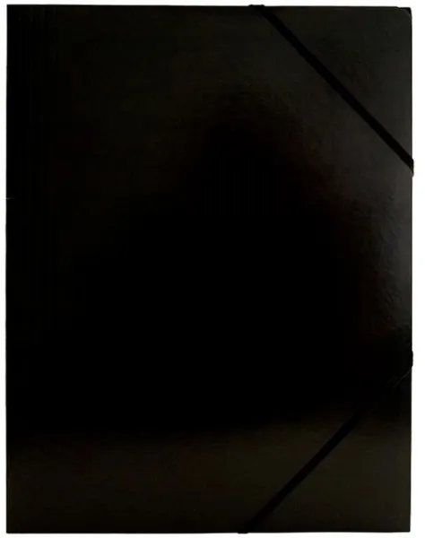 BNT elastikkmappe Kartong svart A4